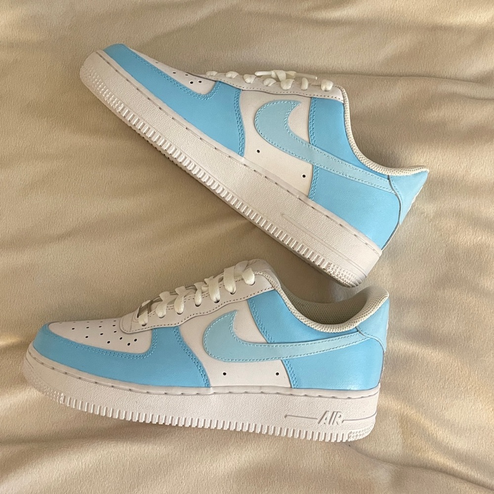 Custom Blue Air Force 1’s